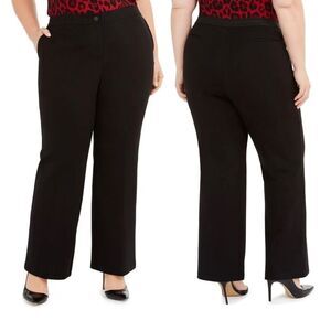Anne Klein • Plus Size Mid-Rise Flat-Front Pants